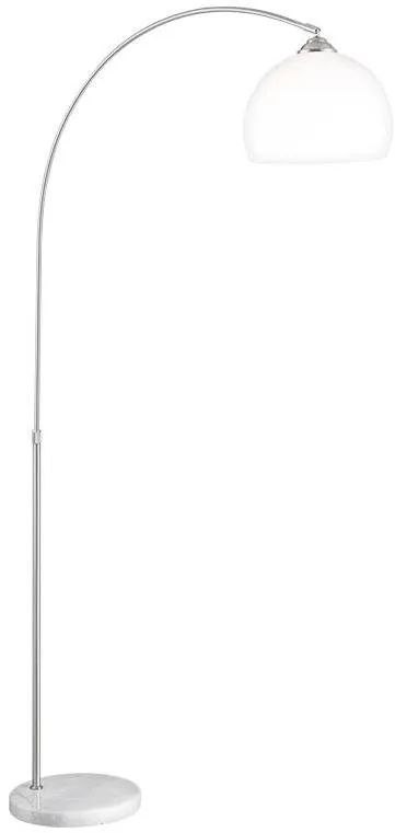 Globo 58227 stojaca lampa Newcastle 1x40W | E27 - vypínač na tele, nastaviteľná výška, biela, matný nikel