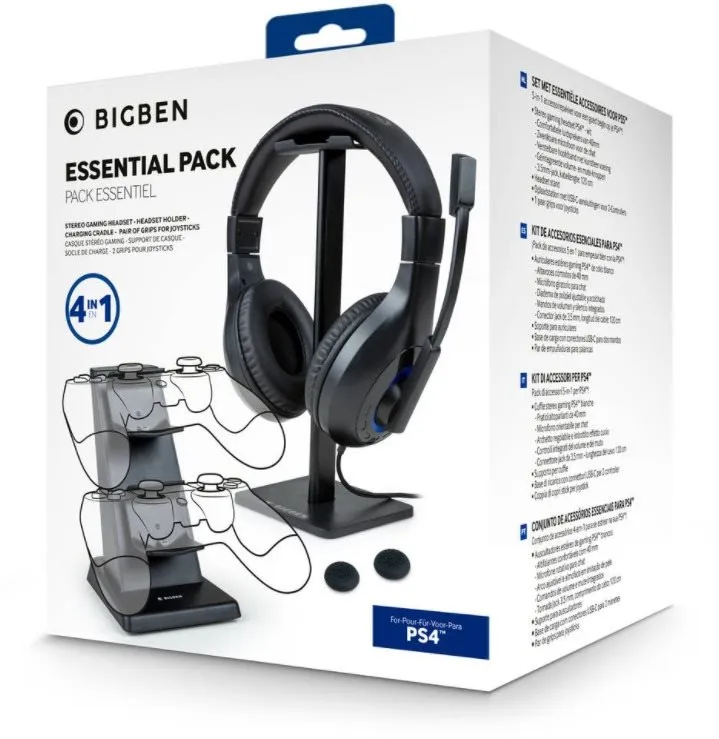 Príslušenstvo k ovládaču BigBen Essential Pack 4v1 - PS4
