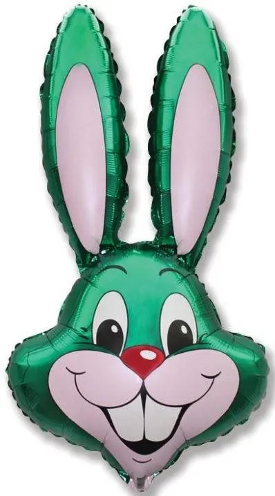 Balóniky Balón fóliový zajac - zelený - farma - veľká noc - 60 cm