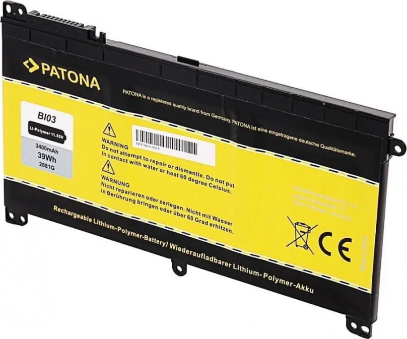 Batéria do notebooku Patona pre HP Pavilion x360 13 séria 3400mAh Li-Pol 11,55V BI03XL