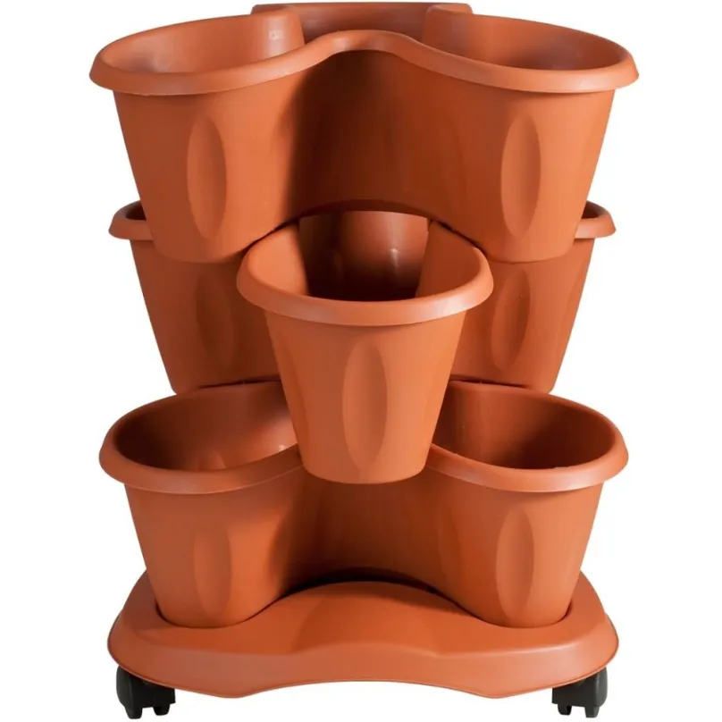 BAMA Květináč modulární TRIFOGLIO, set, terracotta
