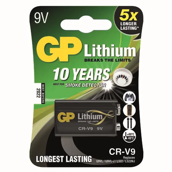 Batéria lítiová, CR-V9, 9V, GP, blister, 1-pack