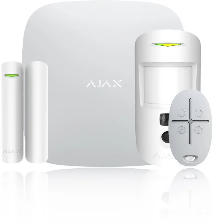 Alarm Alarm Ajax StarterKit 2 white, domové, pripojenie cez GSM a Rádiové vlny, aplikácie