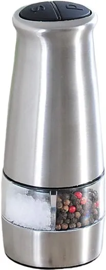 Mlynček na korenie elektrický Kesper Elektrický nerezový mlynček na korenie a soľ 17,5 cm, s dvomi mlecími mechanizmami
