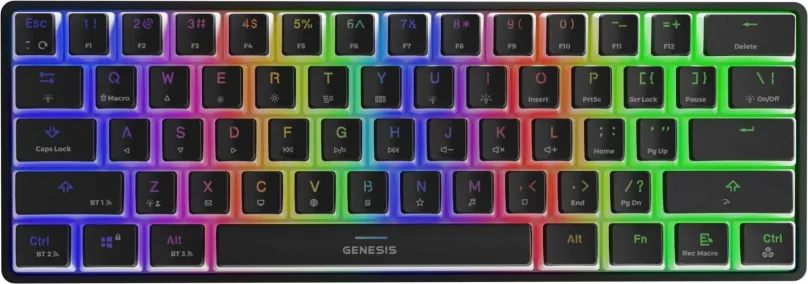 Herná klávesnica Genesis THOR 660 Gateron RED, RGB, čierna - US