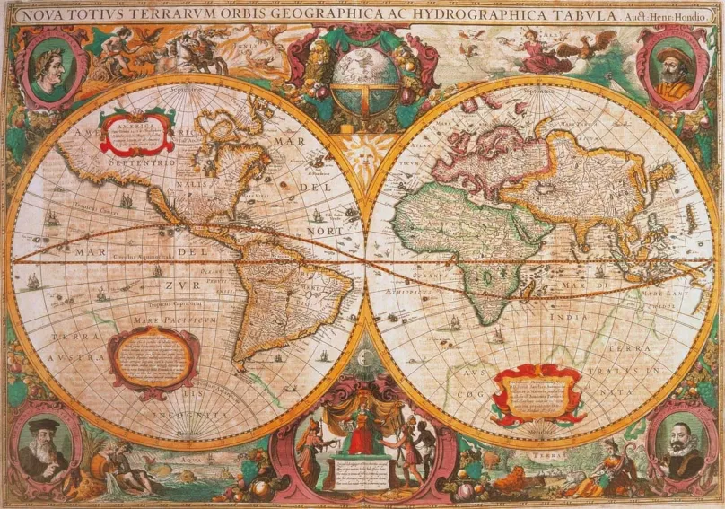 Puzzle Clementoni Puzzle Historická mapa 1000 dielikov