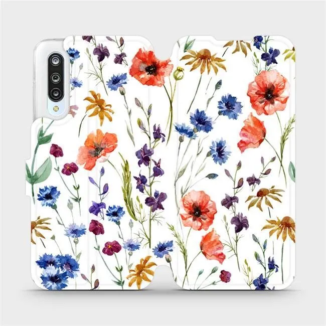 Kryt na mobil Flip púzdro na mobil Xiaomi Mi 9 Lite - MP04S Lúčne kvety