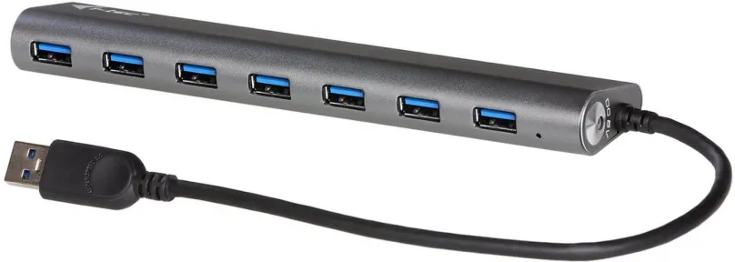 USB Hub i-tec USB 3.0 Metal HUB 7 Port, pripojenie pomocou USB 3.2 Gen 1 (USB 3.0), USB-A