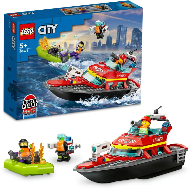 LEGO stavebnica LEGO® City 60373 Hasičská záchranná loď a čln