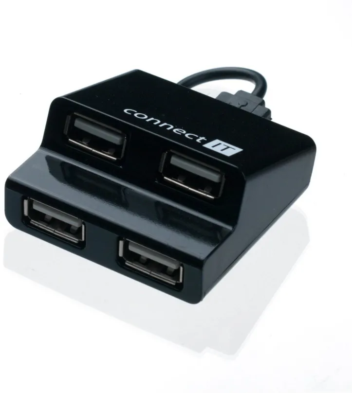 USB Hub CONNECT IT CI-108 Step čierny