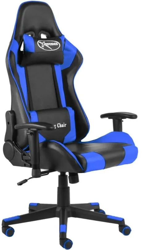 Herná stolička SHUMEE Otočná herná stolička modrá PVC , 20490
