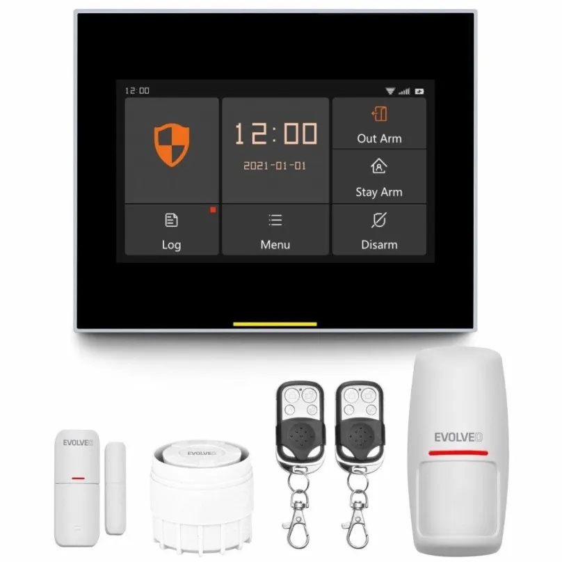 Zabezpečovací systém EVOLVEO Alarmex Pro (ALM304PRO) - šikovný bezdrôtový Wi-Fi/GSM alarm