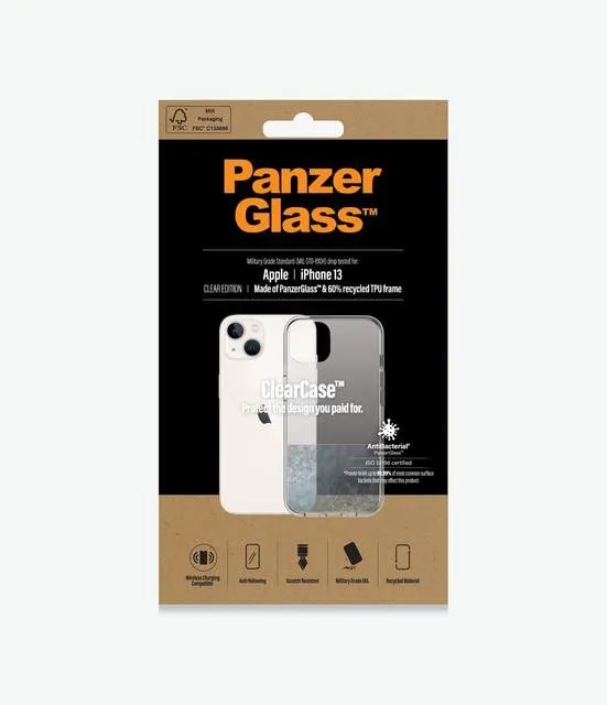 Kryt na mobil PanzerGlass ClearCase Apple iPhone 13, pre Apple iPhone 13, materiál sklo a