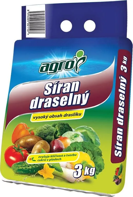 Hnojivo AGRO Síran draselný 3kg