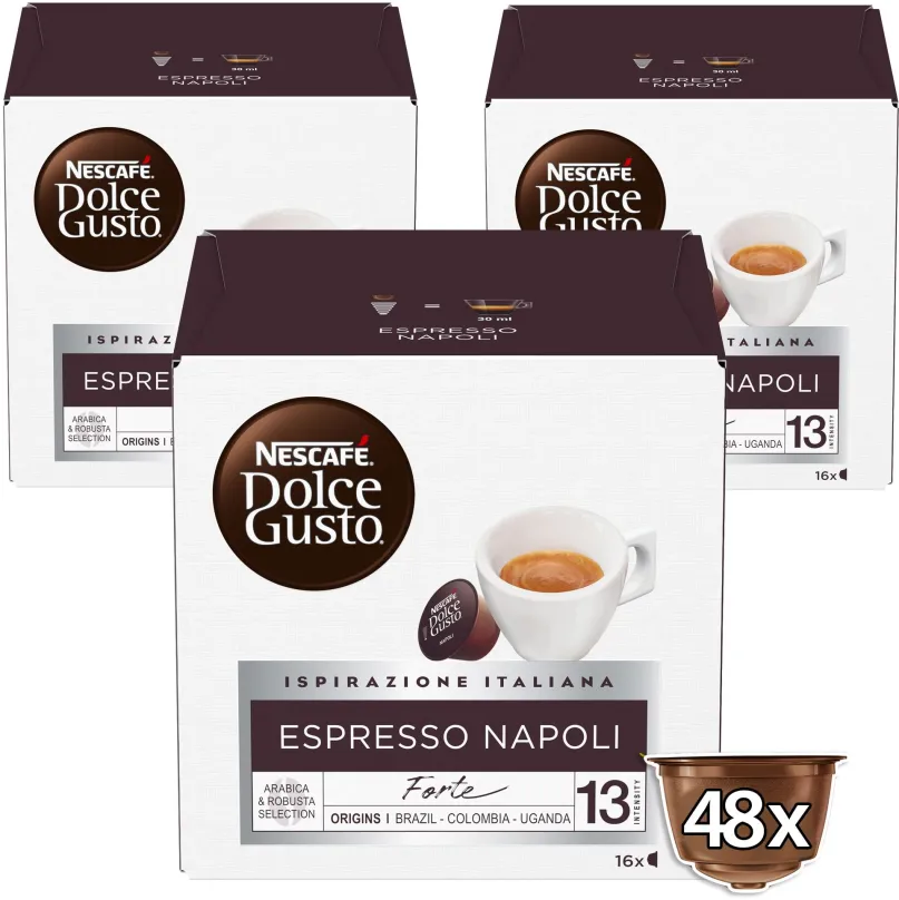 Kávové kapsule NESCAFÉ® Dolce Gusto® Espresso Napoli kartón 3x16 ks