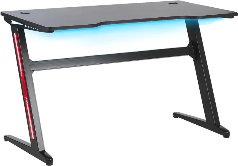 Herný stôl Herný stôl RGB LED 120x60 cm čierny DARFUR , 250391