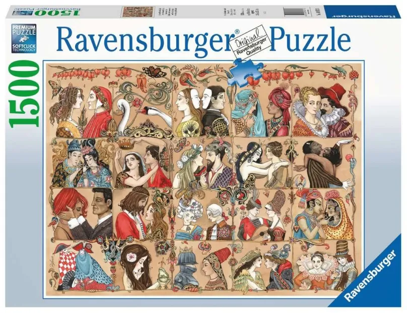 RAVENSBURGER Puzzle Láska v priebehu vekov 1500 dielikov