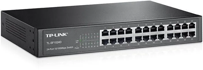 Switch TP-Link TL-SF1024D, do racku, 24x RJ-45, prenosová rýchlosť LAN portov 100 Mbit, ro
