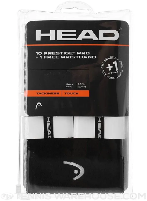 Omotávka na raketu Head Prestige Pro Pack 10+, vrchná omotávka, s hrúbkou 0,6 mm, z polyu