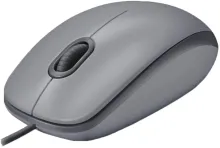 Myš Logitech M110 Silent Mid Gray, drôtová, optická, 1000DPI, 3 tlačidlá, tichá, dĺžka kab