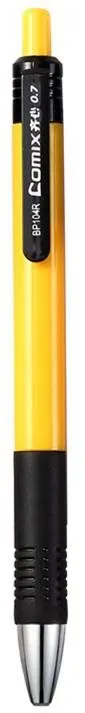 Guľôčkové pero COMIX Economy 0.7mm, BP104R, žltá