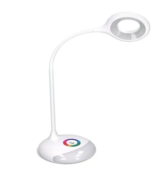Stolná lampa Solight LED stolná lampička nabíjacia, 5W, RGB podsvietenie, stmievateľná, USB napájanie