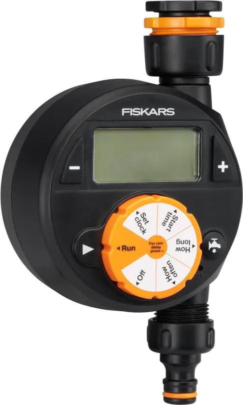 Zavlažovací počítač FISKARS Zavlažovací časovač, jeden výstup, automaticky spúšťa a zasta