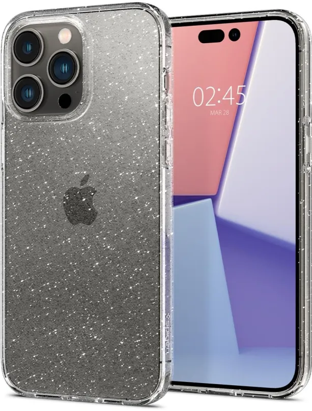 Kryt na mobil Spigen Liquid Crystal Glitter Crystal Quartz iPhone 14 Pre Max, pre Apple iP