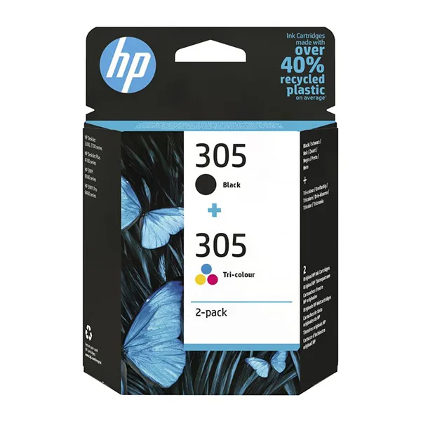 HP originálny ink 6ZD17AE, HP 305, HP 2-pack DeskJet 2300, DeskJet 2710, DeskJet 2720, DeskJet