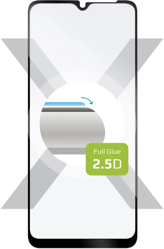 Ochranné sklo FIXED FullGlue-Cover pre Samsung Galaxy A12 čierne
