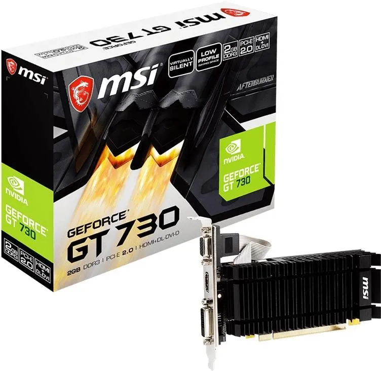 Grafická karta MSI GeForce N730K-2GD3H/LPV1, 2 GB GDDR3 (1600 MHz), NVIDIA GeForce, Keppl