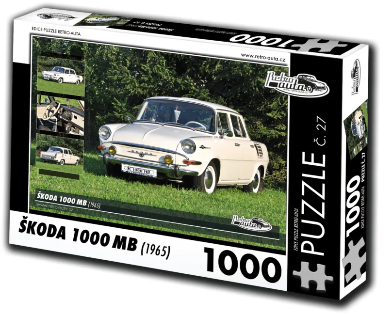 RETRO-AUTA Puzzle č. 27 Škoda 1000 MB (1965) 1000 dielikov