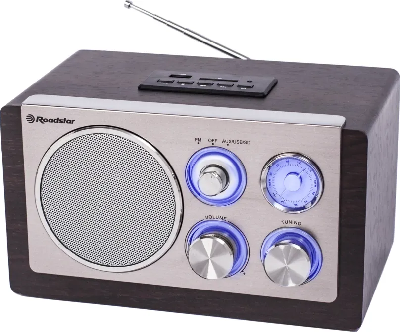 Rádio Roadstar HRA-1345 NUS/WD, klasické, prenosné, FM tuner, podpora MP3, výkon 2 W, vstu