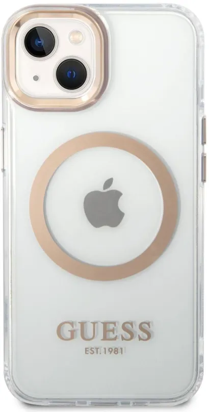 Kryt na mobil Guess Transparent MagSafe Kompatibilný Zadný Kryt pre iPhone 14 Plus Gold