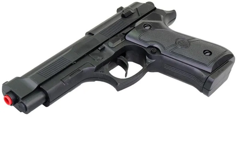 Detská pištoľ MaDe Pištoľ na guličky, 18 cm s guličkami, 100 ks