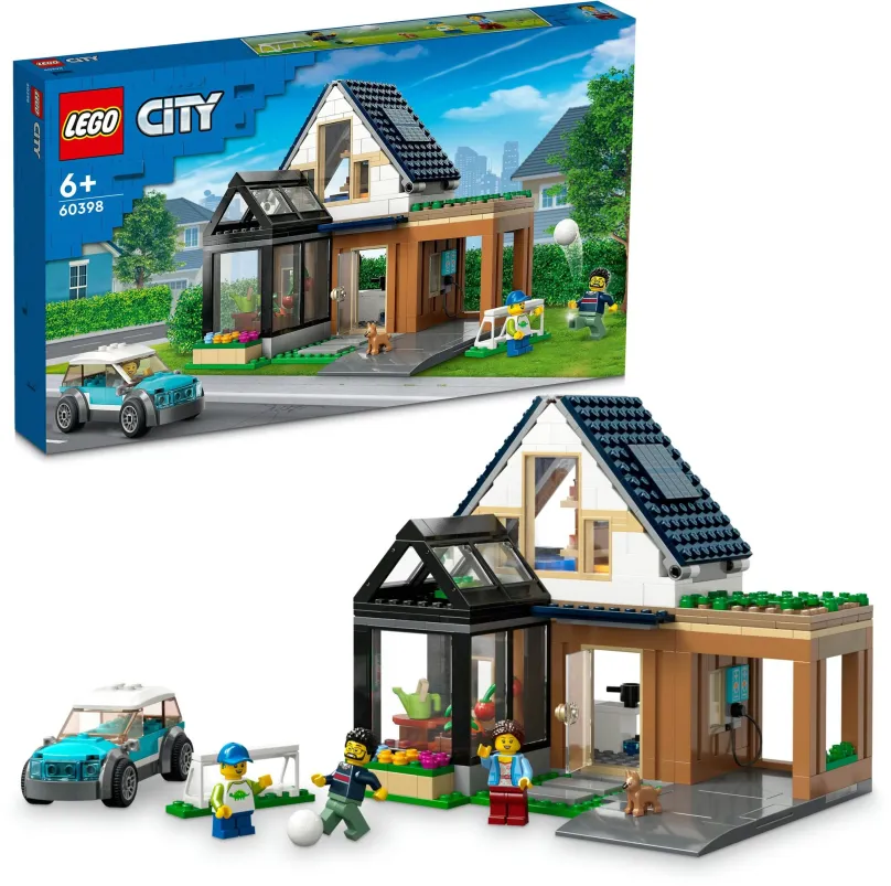LEGO stavebnica LEGO® City 60398 Rodinný dom a elektromobil