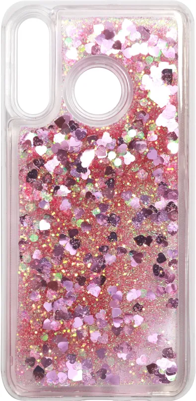 Kryt na mobil Iwill Glitter Liquid Heart Case pre Huawei P30 Lite Pink