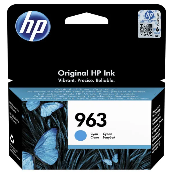 HP originálny ink 3JA23AE#301, HP 963, cyan, blister, 700str., 10.77ml, HP Officejet Pro 9010, 9012, 9014, 9015, 9016, 9019/P
