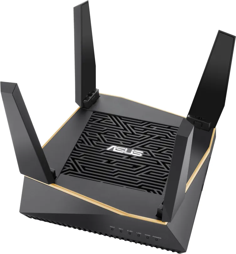 WiFi router Asus RT-AX92U, s WiFi 6, 802.11s/b/g/n/ac/ax až 6071 Mb/s, tri-band, 4× GLAN,