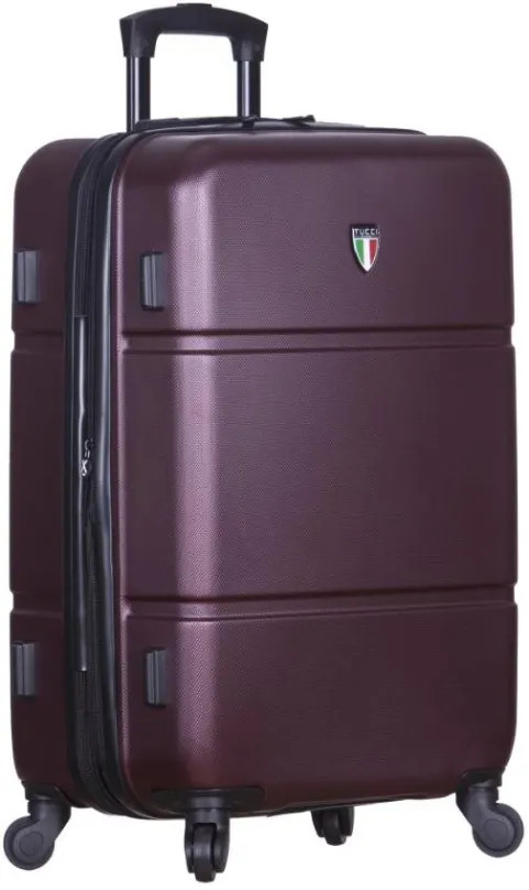 Cestovný kufor TUCCI T-0117/3 L ABS - vínová