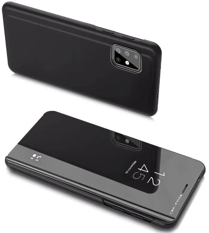 Puzdro na mobil Clear View knižkové puzdro na Samsung Galaxy A20s, čierne
