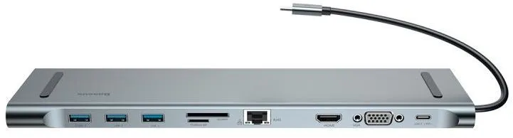 Dokovacia stanica Baseus Enjoyment Series USB-C Notebook HUB Adapter Gray