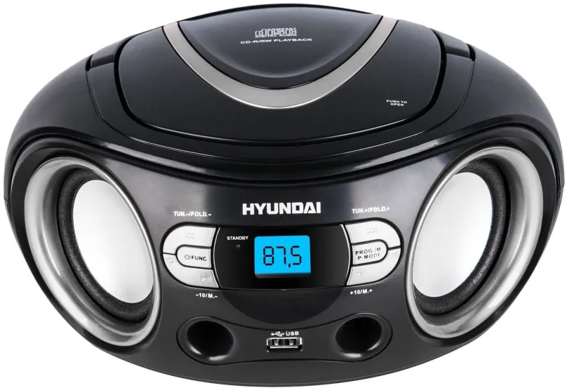 Rádiomagnetofón Hyundai TRC 533 čierno-strieborný