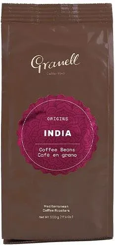 Káva Granell India, zrnková káva (250g), zrnková, 100% robusta, pôvod India, miesto pra