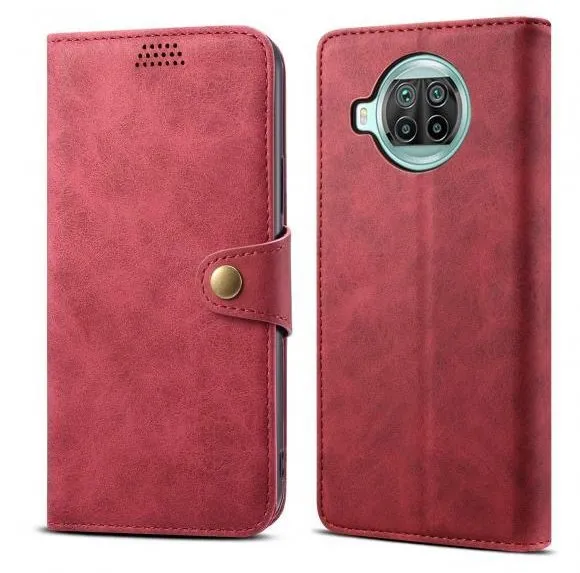 Puzdro na mobil Lenuo Leather pre Xiaomi Mi 10T Lite, červené
