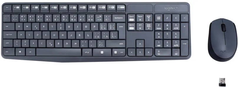 Set klávesnice a myši Logitech Wireless Combo MK235 sivý - CZ/SK