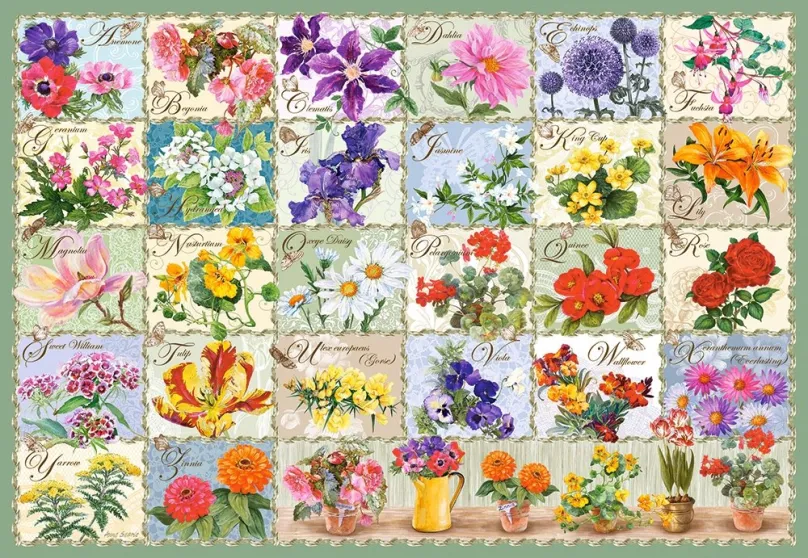 CASTORLAND Puzzle Herbár kvetov 1000 dielikov