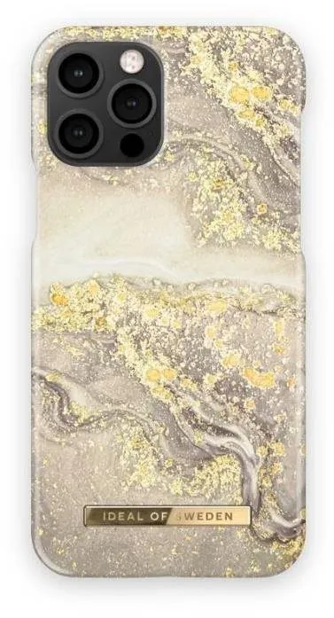 Kryt na mobil iDeal Of Sweden Fashion pre iPhone 12/12 Pre sparle greige marble