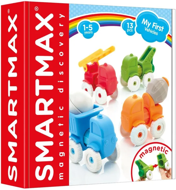 Stavebnica SmartMax - Moje prvé autíčka - 13 ks