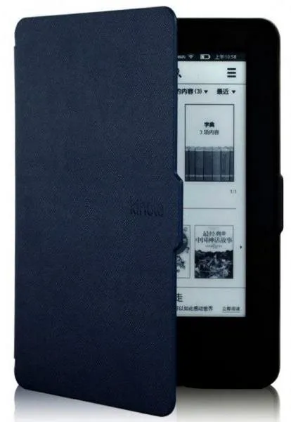 Puzdro na čítačku kníh Durable Lock DL410 - Puzdro pre Amazon Kindle 8 - modré, magnetické zatváranie, AutoSleep